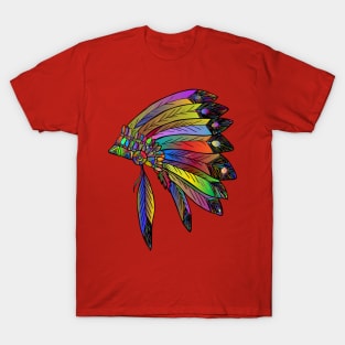 Native American Headdress Culture Feathers T-Shirt